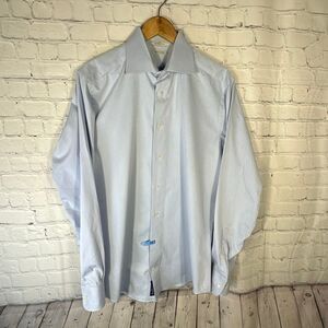 Suitsupply Dress Shirts Mens 16.5 42 Blue Egyptian Cotton Tessitura Monti